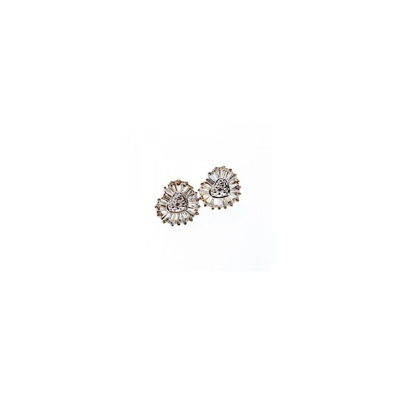 925 Sterling Silver Gold Plated CZ 