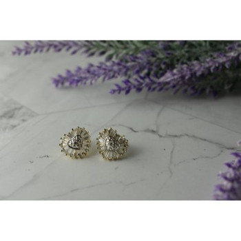 925 Sterling Silver Gold Plated CZ 
