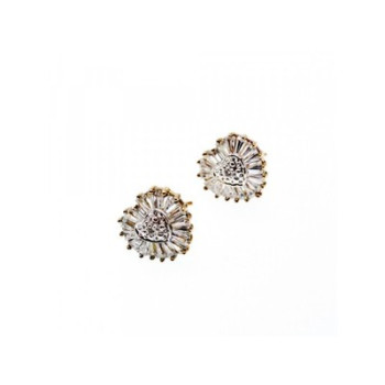 925 Sterling Silver Gold Plated CZ 