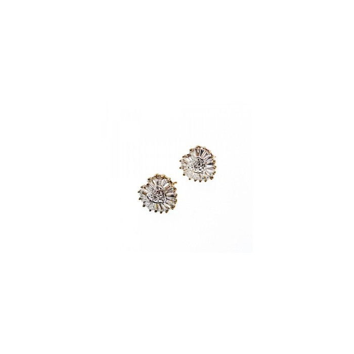 925 Sterling Silver Gold Plated CZ 