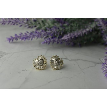 925 Sterling Silver Gold Plated CZ 