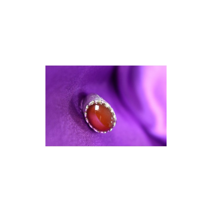 925 Sterling Silver Carnelian Ring Size 6.5