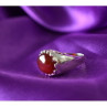 925 Sterling Silver Carnelian Ring Size 6.5