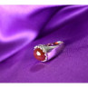 925 Sterling Silver Carnelian Ring Size 6.5