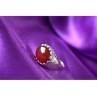 925 Sterling Silver Carnelian Ring Size 6.5