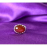 925 Sterling Silver Carnelian Ring Size 6.5