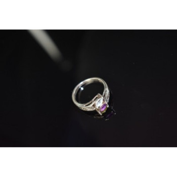 925 Sterling Silver Topaz, Amethyst & Peridot Ring Size 7