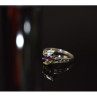 925 Sterling Silver Topaz, Amethyst & Peridot Ring Size 7