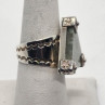 925 Sterling Silver Nephrite Ring Size 7.5