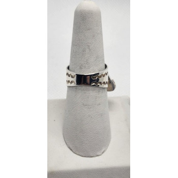 925 Sterling Silver Nephrite Ring Size 7.5