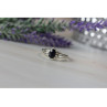925 Sterling Silver Black Spinel Ring Size 10.25