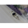 925 Sterling Silver Black Spinel Ring Size 10.25