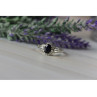 925 Sterling Silver Black Spinel Ring Size 10.25