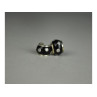 925 Sterling Silver Black Enamel & CZ Earrings