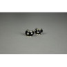 925 Sterling Silver Black Enamel & CZ Earrings