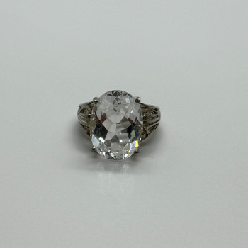 925 Sterling Silver CZ Ring Size 4