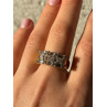 925 Sterling Silver Gold Plated CZ Ring Size 7