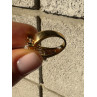 925 Sterling Silver Gold Plated CZ Ring Size 7