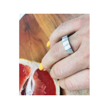 925 Sterling Silver Morganite Ring Size 6.5