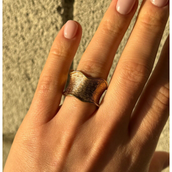 925 Sterling Silver Gold Plated Ring Size 6