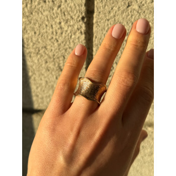 925 Sterling Silver Gold Plated Ring Size 6