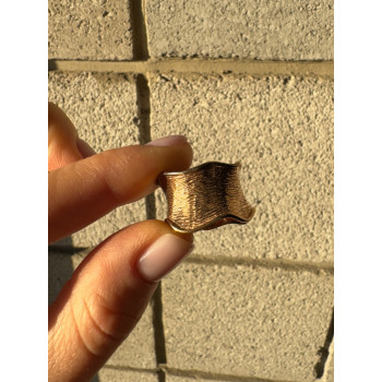 925 Sterling Silver Gold Plated Ring Size 6