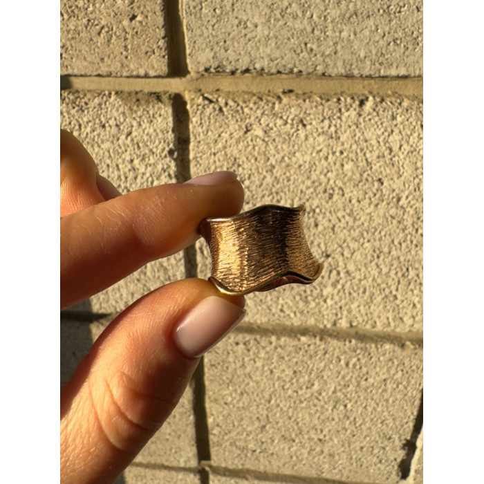 925 Sterling Silver Gold Plated Ring Size 6