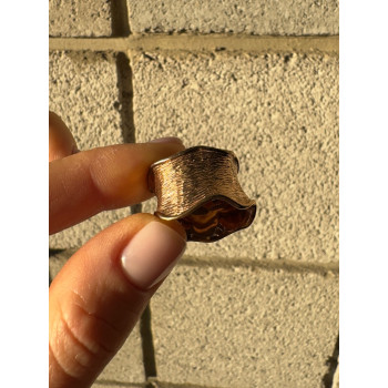 925 Sterling Silver Gold Plated Ring Size 6