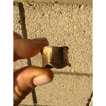 925 Sterling Silver Gold Plated Ring Size 6