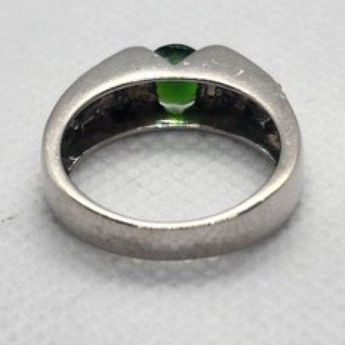 925 Sterling Silver Peridot Tourmaline Ring Size 7