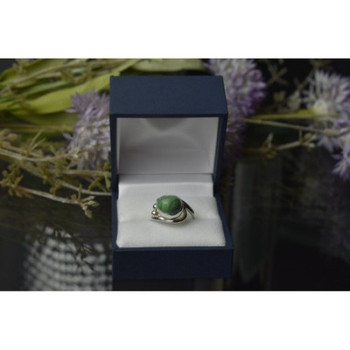 925 Sterling Silver Green Turquoise Ring Size 7.5 Mexico