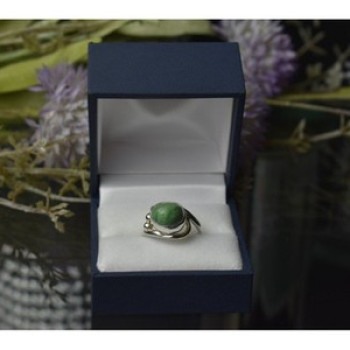 925 Sterling Silver Green Turquoise Ring Size 7.5 Mexico