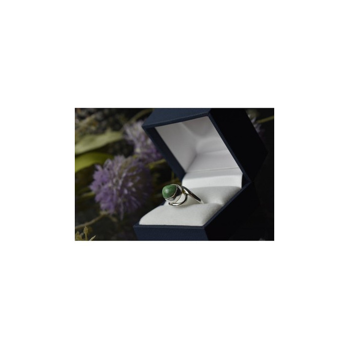 925 Sterling Silver Green Turquoise Ring Size 7.5 Mexico