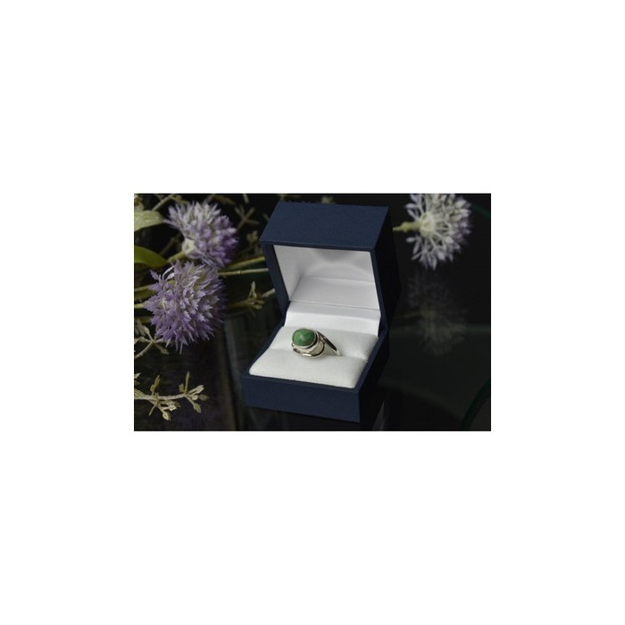 925 Sterling Silver Green Turquoise Ring Size 7.5 Mexico