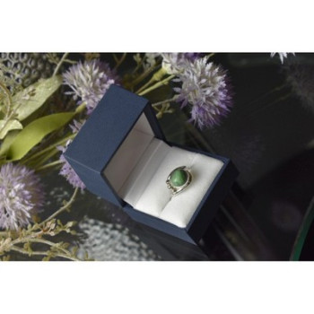 925 Sterling Silver Green Turquoise Ring Size 7.5 Mexico