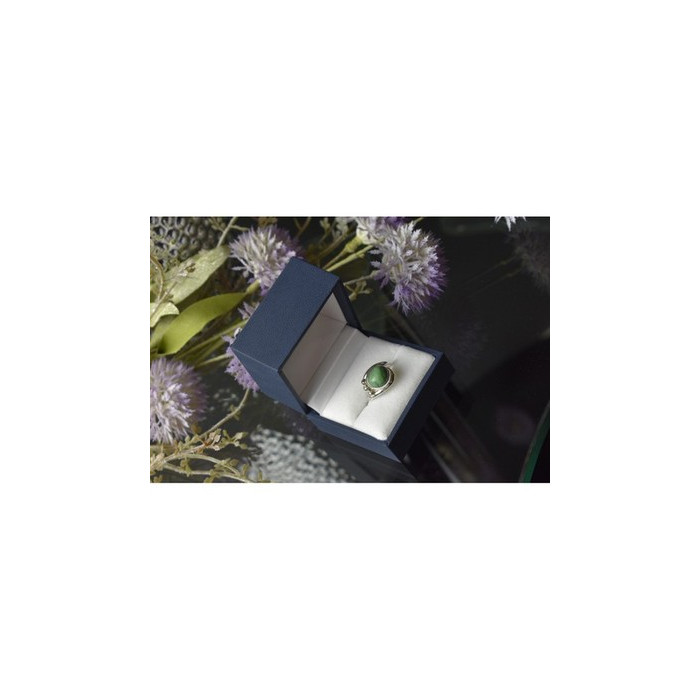 925 Sterling Silver Green Turquoise Ring Size 7.5 Mexico