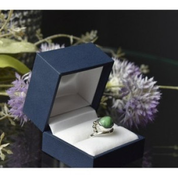 925 Sterling Silver Green Turquoise Ring Size 7.5 Mexico