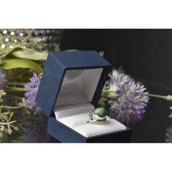 925 Sterling Silver Green Turquoise Ring Size 7.5 Mexico