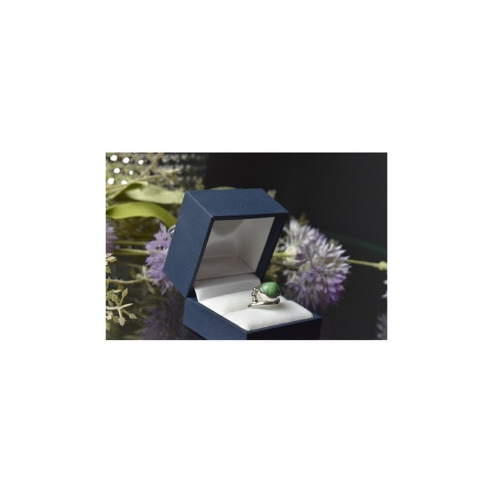 925 Sterling Silver Green Turquoise Ring Size 7.5 Mexico