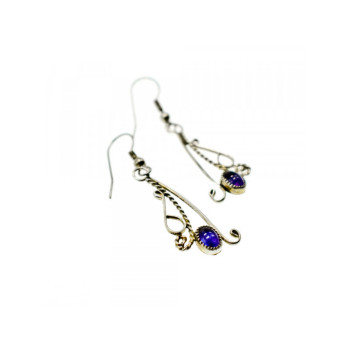 925 Sterling Silver Purple Iolite Earrings