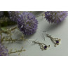 925 Sterling Silver Purple Iolite Earrings