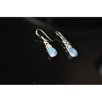 925 Sterling Silver Multicolor Jasper Earrings
