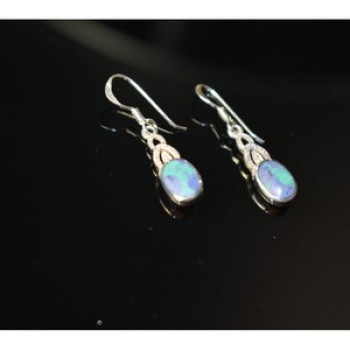 925 Sterling Silver Multicolor Jasper Earrings