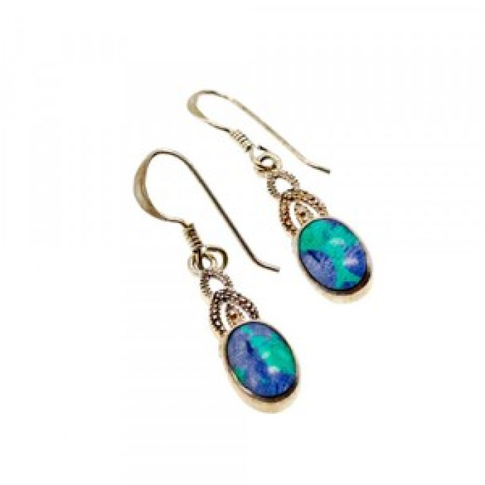 925 Sterling Silver Multicolor Jasper Earrings