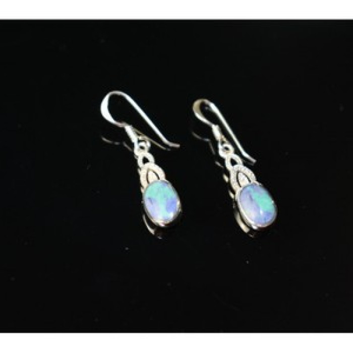 925 Sterling Silver Multicolor Jasper Earrings