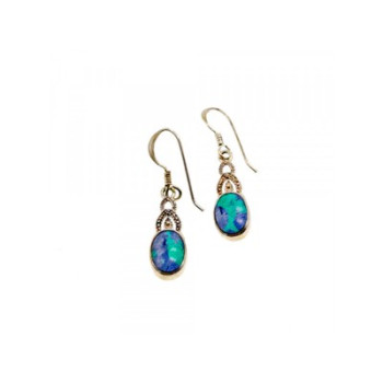 925 Sterling Silver Multicolor Jasper Earrings