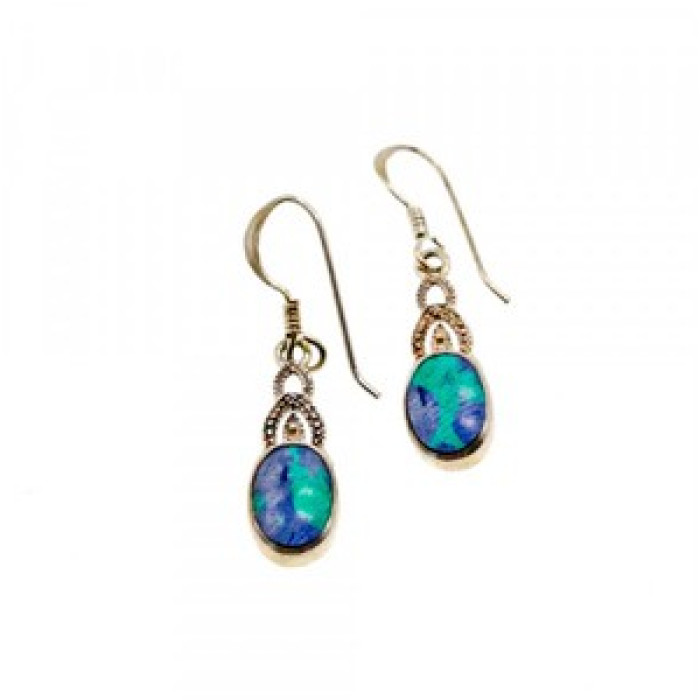 925 Sterling Silver Multicolor Jasper Earrings