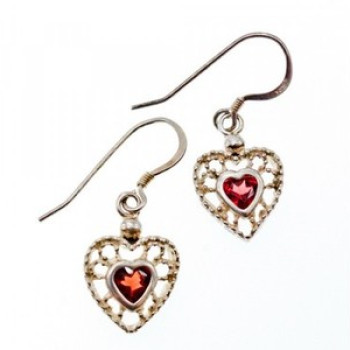 925 Sterling Silver Garnet 