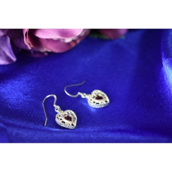 925 Sterling Silver Garnet 