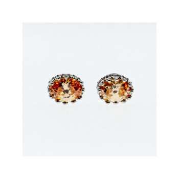 925 Sterling Silver Citrine Stud Earrings